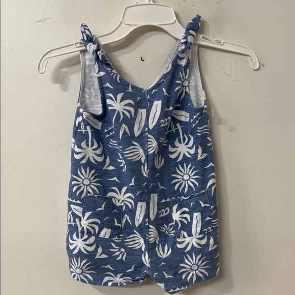 Kids Tropical Blue and White romper - Picture 1 of 2